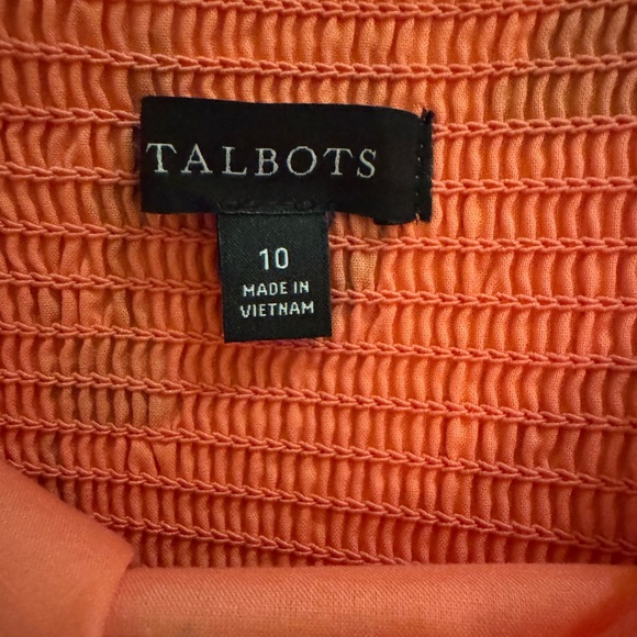 Talbots Vibrant Orange Fruit Print Maxi Dress - Picture 3 of 4